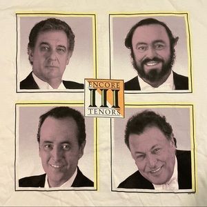 Vintage Single Stitch Encore The Tenors III 1994 T Shirt Size XL